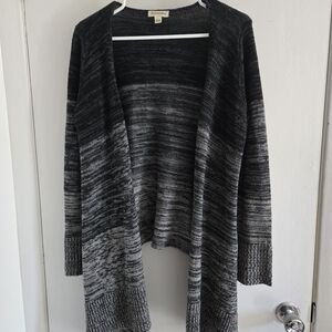 St. John's Bay Black and Gray Women's Cardigan